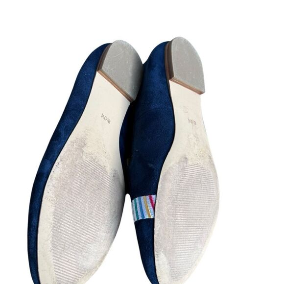 Talbots RYAN EMBROIDERED SUEDE LOAFERS in navy 8.5 - Picture 8 of 8